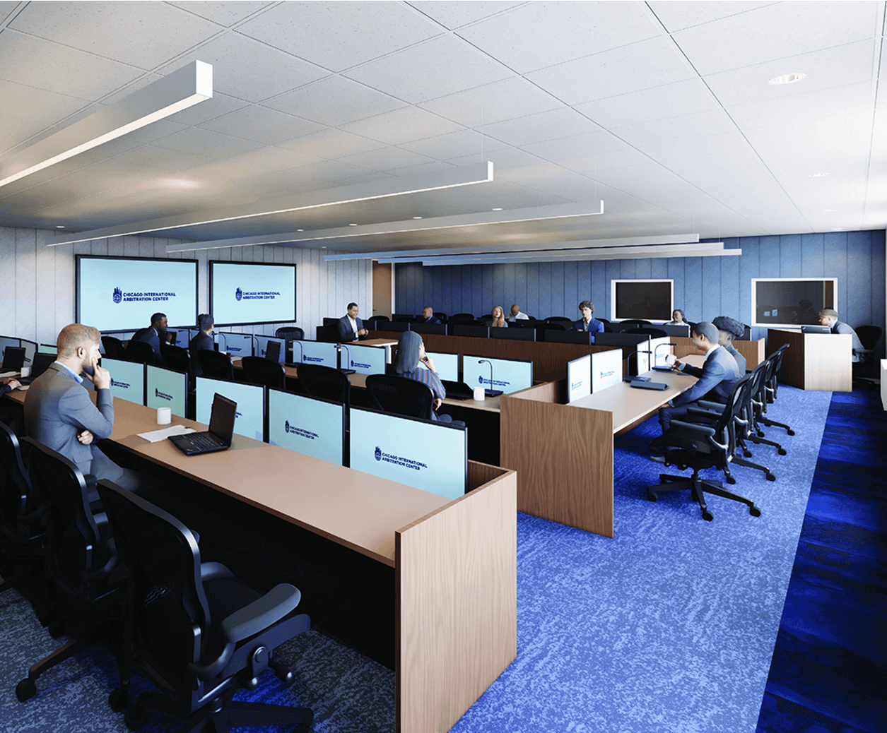 Image of hearing room rendering