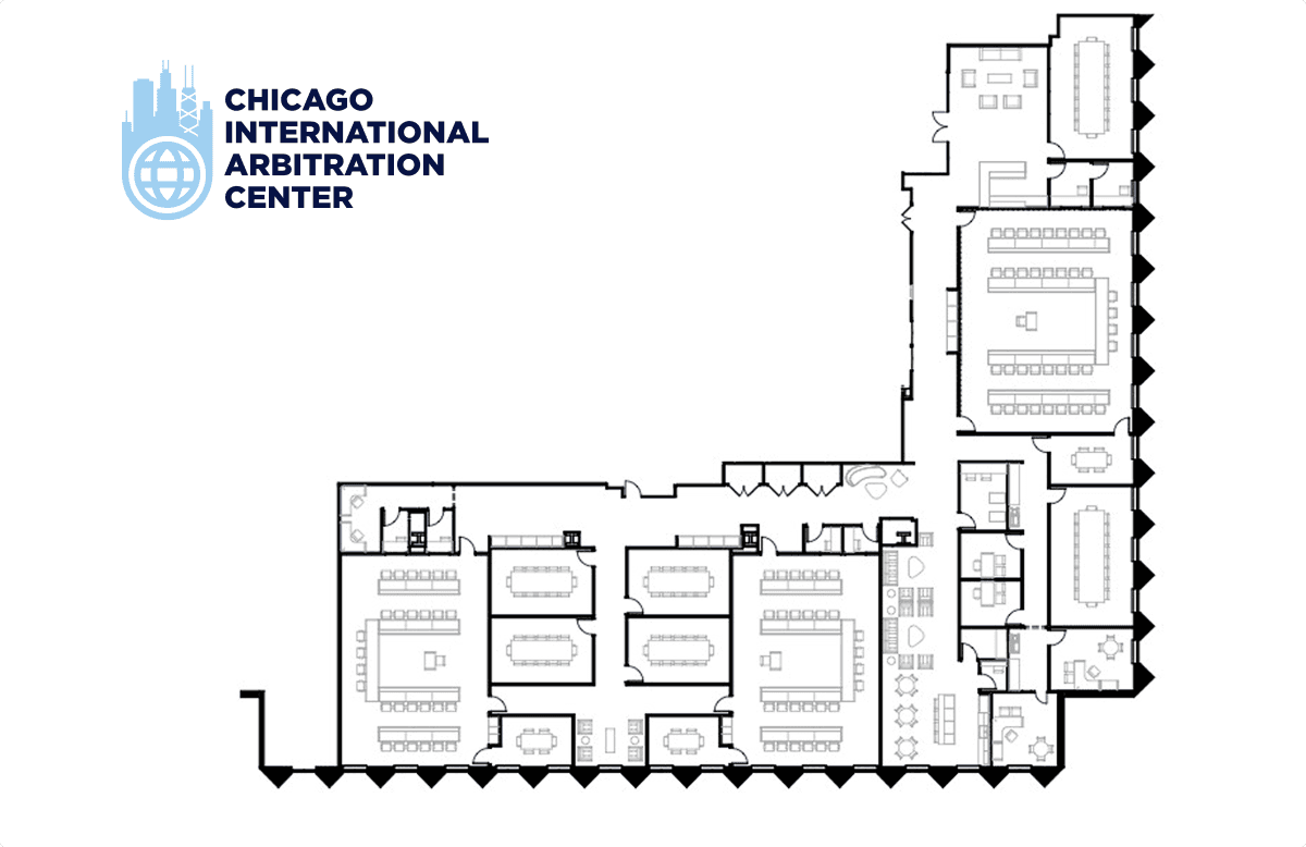 Image of the floorplan of the CHIAC hearing center